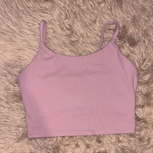 Pink Cropped Tank Top